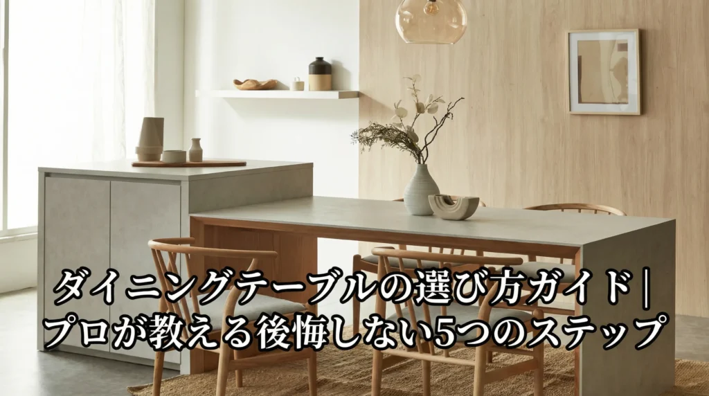 ダイニングテーブルの選び方ガイドを解説するアイキャッチ画像