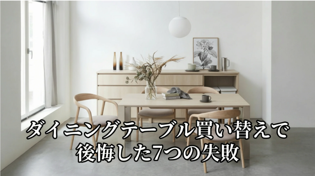 ダイニングテーブル買い替えで後悔した7つの失敗のアイキャッチ画像