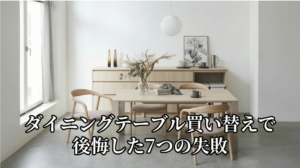ダイニングテーブル買い替えで後悔した7つの失敗のアイキャッチ画像